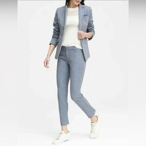 Banana Republic Sloan Pants Women 6 Slim Ankle Blue Stretch Career Work